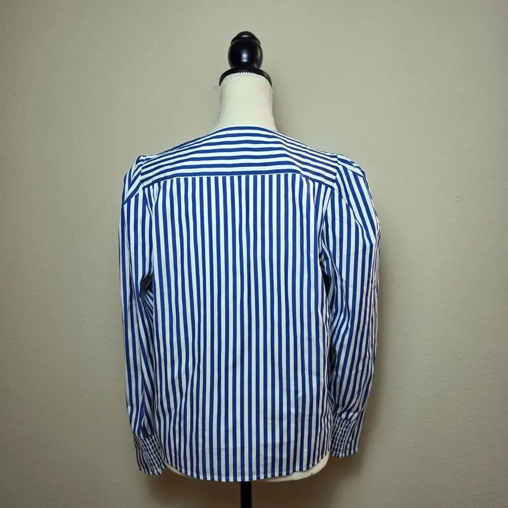 Madewell Stacked Button V-Neck Blouse Medium